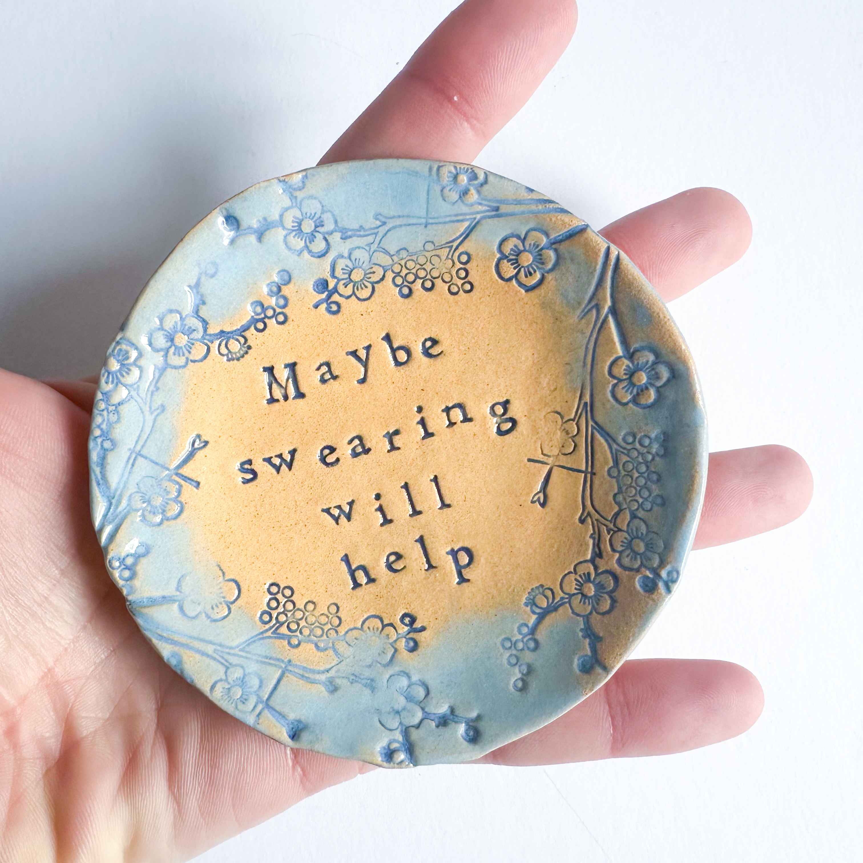 Maybe Swearing will Help - trinket dish